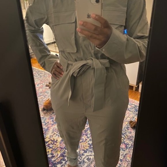 Carbon 38 Stretch Cargo Jumpsuit- Army Green - Picture 6 of 6